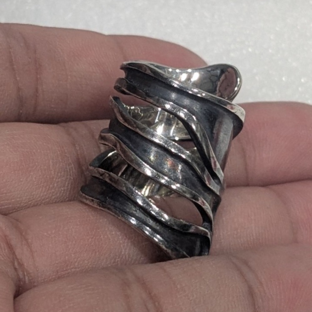 Unique Abstract Sterling Silver Ring - image 8